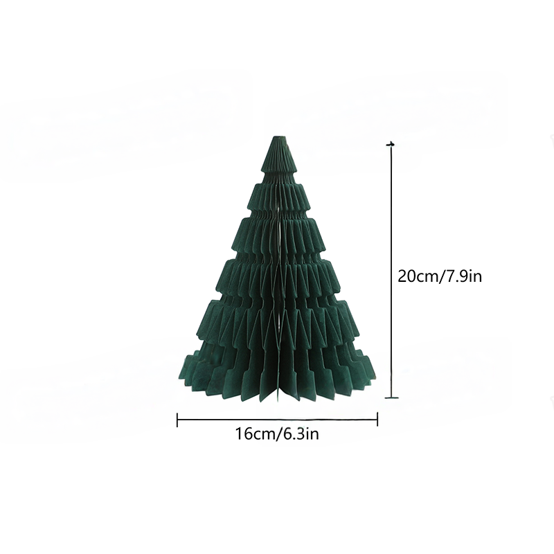 Honeycomb paper tree ornaments Furniture Dark Green-05.webp